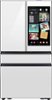 Samsung - Bespoke 23 cu. ft. Counter Depth 4-Door French Door Refrigerator with AI Family Hub+ - White Glass-Front_Standard