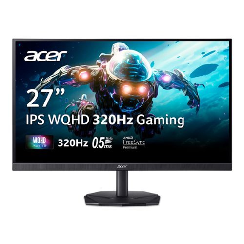 Acer - Nitro 27” LCD WQHD 320Hz 0.5ms FreeSync Premium IPS Gaming Monitor with HDR (Display Port, HDMI) - Black