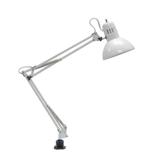  Studio Designs - Swing Arm Clamp Lamp with LED Bulb - White