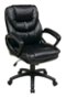 Office Star Products - Faux Leather Manager's Chair - Black-Front_Standard