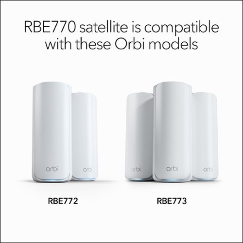 NETGEAR Orbi 770 Series BE11000 Tri-Band Mesh Wi-Fi 7 Satellite - White WHERE TO BUY