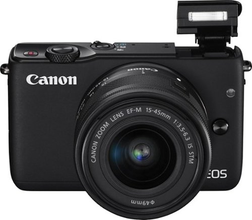 Canon - EOS M10 Mirrorless Camera with 15-45mm Lens - Black-Front_Standard 