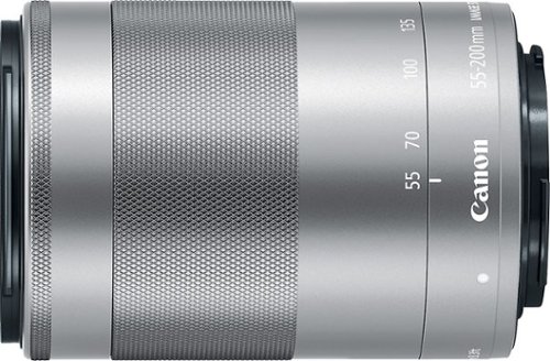 Canon - EF-M 55-200mm f/4.5-6.3 IS STM Telephoto Zoom Lens for EOS M Series Cameras - Silver