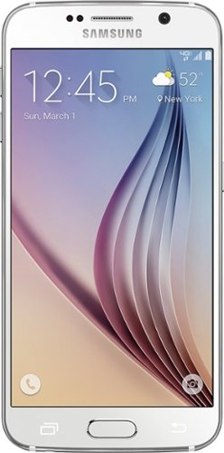  Samsung - Refurbished Galaxy S6 4G LTE with 32GB Memory Cell Phone - White Pearl