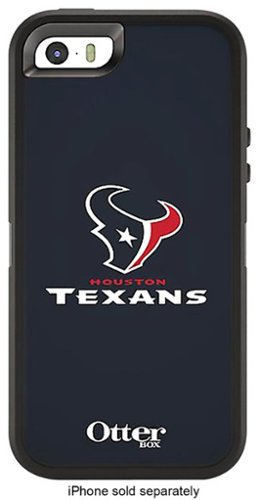 OtterBox - Defender NFL Series Houston Texans Case for Apple® iPhone® SE, 5s and 5 - Navy Blue/White-Front_Standard 