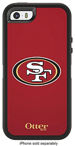 OtterBox - Defender NFL Series San Francisco 49ers Case for Apple® iPhone® SE, 5s and 5 - Red/Gold-Front_Standard 