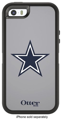  OtterBox - Defender NFL Series Dallas Cowboys Case for Apple® iPhone® SE, 5s and 5 - Silver/Navy Blue