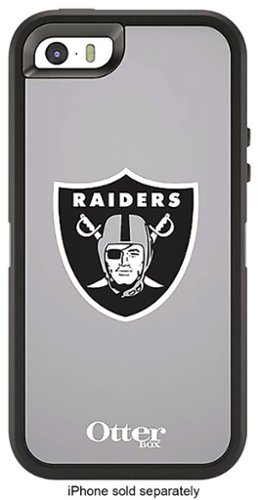 OtterBox - Defender NFL Series Oakland Raiders Case for Apple iPhone SE, 5s and 5 - Silver/Black