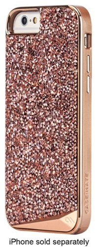  Case-Mate - Brilliance Back Cover for Apple iPhone 6 and 6s - Textured, Rose gold