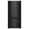 Whirlpool - 33-inches wide Bottom-Freezer Refrigerator with SpillGuard™ Glass Shelves - 22 cu. ft .- Black-on-Black - Black on Black-Front_Standard