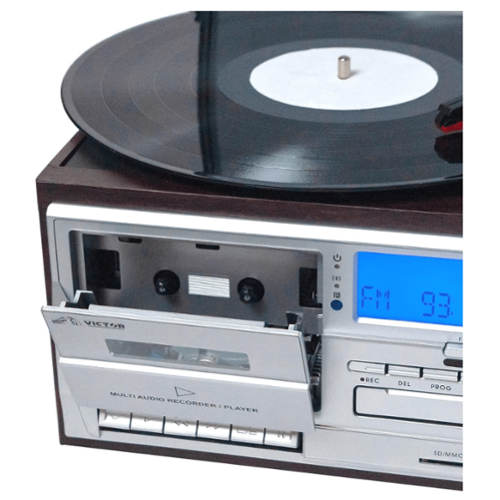 ラジオ・コンポ Victor Micro Component MD System Victor Audio Cosmopolitan 8 in 1 Turntable Music Center with