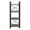 Modern Industrial Powder-Coated Steel 4-Shelf Bookcase-Front_Standard 