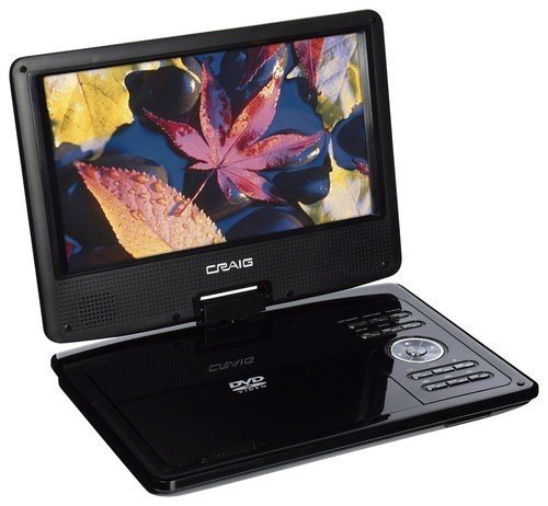  Craig - 9&quot; TFT Portable DVD Player with Swivel Screen - Black