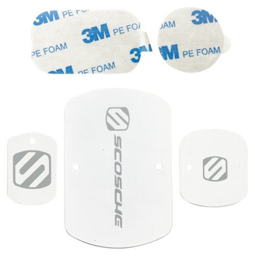 Scosche - MagicPlates for Most Cell Phones (3-Count) - White-Front_Standard 