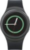 Samsung - Geek Squad Refurbished Good - Galaxy Watch4 Aluminum Smartwatch 40mm LTE - Black Elastomer - (2021)-Front_Standard