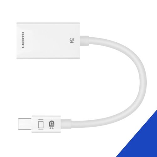 Best Buy essentials™ Mini DisplayPort to HDMI Adapter - White GLOBAL SHIPPING