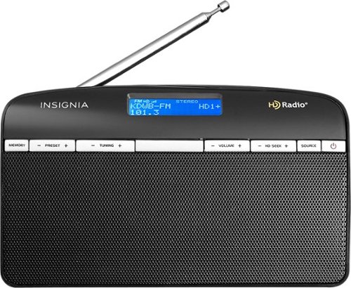  Insignia™ - HD Radio Tabletop Radio - Black