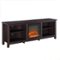 Walker Edison - 70" Open Storage Fireplace TV Stand for Most TVs Up to 80" - Espresso-Front_Standard