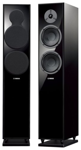 Yamaha - Dual 6-1/2" 2-Way Floor Speaker (Each) - Piano Black
