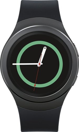  Samsung - Gear S2 Smartwatch 44mm Ceramic - Black Elastomer (Verizon)