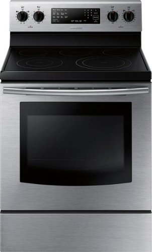  Samsung - 5.9 Cu. Ft. Self-Cleaning Freestanding Electric Convection Range - Stainless steel