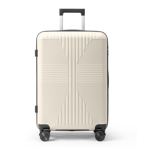 Winado - 24" Hardshell Carry On Luggage with Spinner Wheels Lightweight PP Hardside Small Suitcase with Built-in Lock - White-Front_Standard 