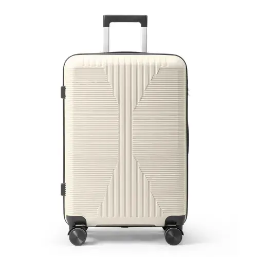 Front. Winado - 24" Hardshell Carry On Luggage with Spinner Wheels Lightweight PP Hardside Small Suitcase with Built-in Lock - White.
