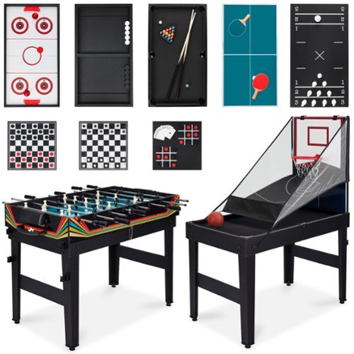 Best Choice Products - 13-in-1 Combo Game Table Set w/ Ping Pong, Foosball, Basketball, Hockey, Archery - Arcade-Front_Standard 
