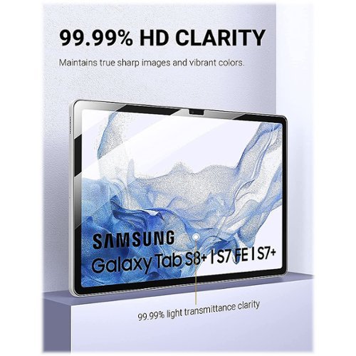 SaharaCase ZeroDamage Ultra Strong Tempered Glass Screen Protector for Samsung Galaxy Tab S8+ - Clear BUY ONLINE