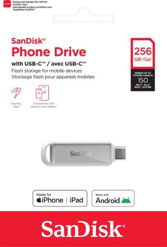 SanDisk Phone Drive 256GB USB Type-C - Arctic - White WORLDWIDE DELIVERY