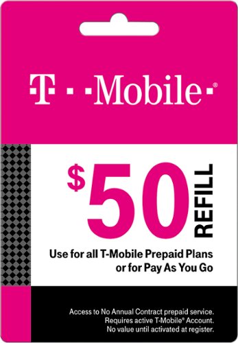  T-Mobile - $50 Prepaid Refill Card