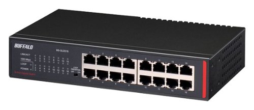  Buffalo Technology - 16-Port 10/100/1000 Gigabit Ethernet Switch - Black