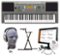 Yamaha - Portable Keyboard with 61 Full-Size Touch-Sensitive Keys - Gray-Front_Standard