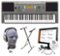 Yamaha - Portable Keyboard with 61 Full-Size Touch-Sensitive Keys - Gray-Front_Standard