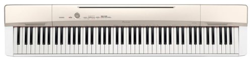  Casio - Privia Full-Size Keyboard with 88 Velocity-Sensitive Keys - Champagne Gold