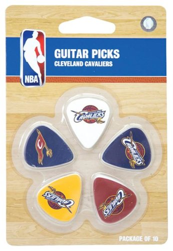  Woodrow - Cleveland Cavaliers Plastic Guitar Picks (10-Pack) - Blue/Yellow/Red/White