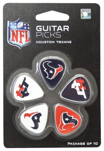  Woodrow - Houston Texans Plastic Guitar Picks (10-Pack) - Blue/White/Red