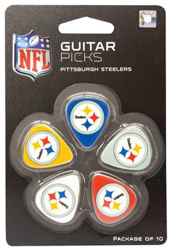  Woodrow - Pittsburgh Steelers Plastic Guitar Picks (10-Pack) - Red/Yellow/Blue/White/Black