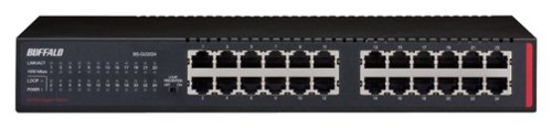 Buffalo Technology - 24-Port 10/100/1000 Gigabit Ethernet Switch - Black