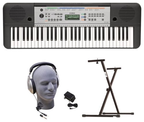 Yamaha - Portable Keyboard with 61 Full-Size Keys - Dark Gray-Front_Standard 