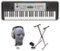 Yamaha - Portable Keyboard with 61 Full-Size Keys - Dark Gray-Front_Standard 