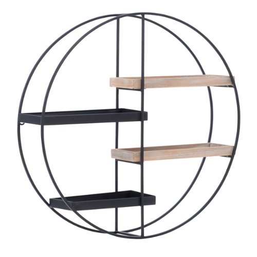 Linon Home Dcor - Dormody Round 4-Shelf Wall Storage