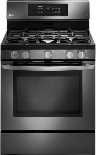  LG - 5.4 Cu. Ft. Freestanding Gas Convection Range - Black Stainless Steel