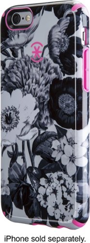  Speck - Inked Hard Shell Case for Apple® iPhone® 6 and 6s - Vintage Bouquet Gray/Shocking Pink