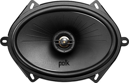  Polk Audio - 5&quot; x 7&quot;/6&quot; x 8&quot; Coaxial Speakers with Polypropylene Cones (Pair) - Black