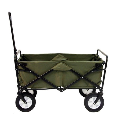 Mac Sports - Collapsible Folding Outdoor Utility Garden Camping Wagon Cart - Green-Front_Standard 