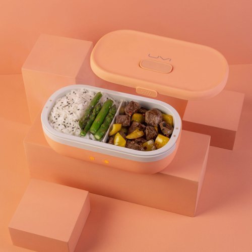 UVI - Portable Self-Heating Lunch Box with UV Sanitizer (BPA-Free, Food-Safe, Heat-Resistant) - Salmon-Front_Standard 