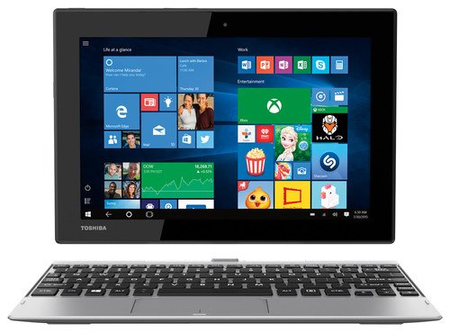  Toshiba - 2-in-1 10.1&quot; Touch-Screen Laptop - Intel Atom - 2GB Memory - 64GB eMMC Flash Memory - Silver