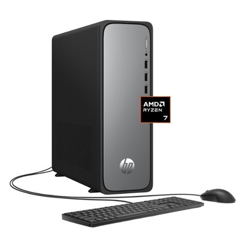 HP - OmniDesk Slim Desktop - AMD Ryzen 7 7445HS - 8GB DDR5 Memory - 512GB SSD - Meteor Silver