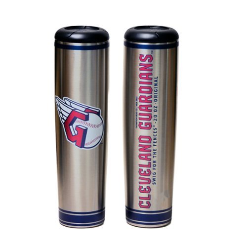 Dugout Mugs - Cleveland Guardians 20oz. Metal Bat Tumbler - Multicolor-Front_Standard 